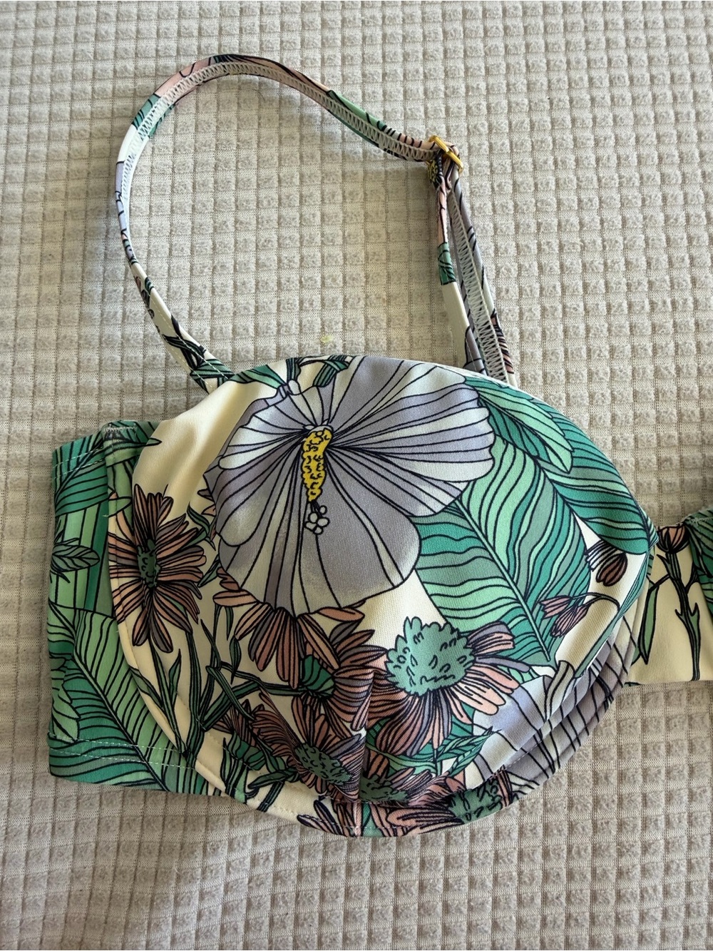 Tory Burch- Hibiscus Balconette- Floral Underwire Bathing Suit Top. Womens Xl - Picture 4 of 9